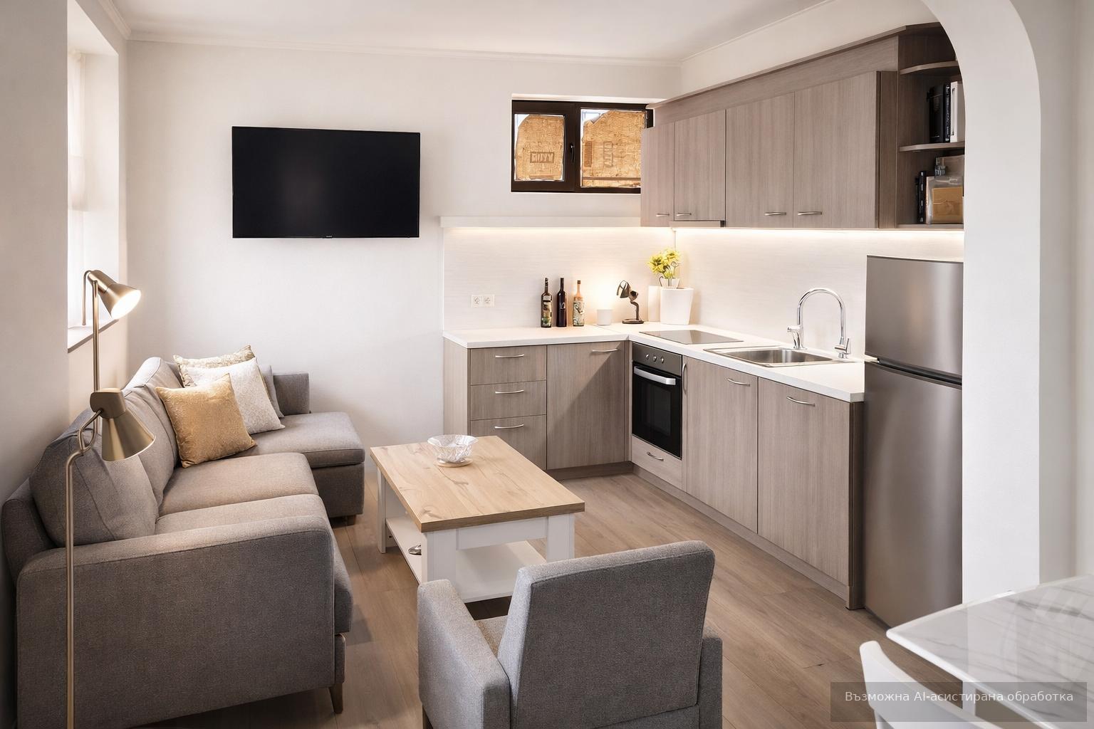 Двустаен апартамент под наем в Център