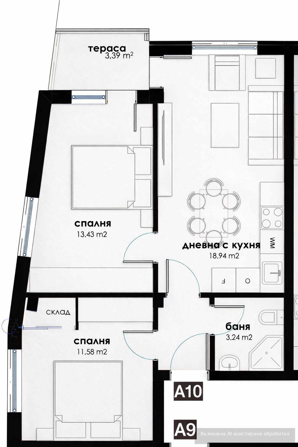 За продажба в София тристаен Надежда 4 ID 2112093