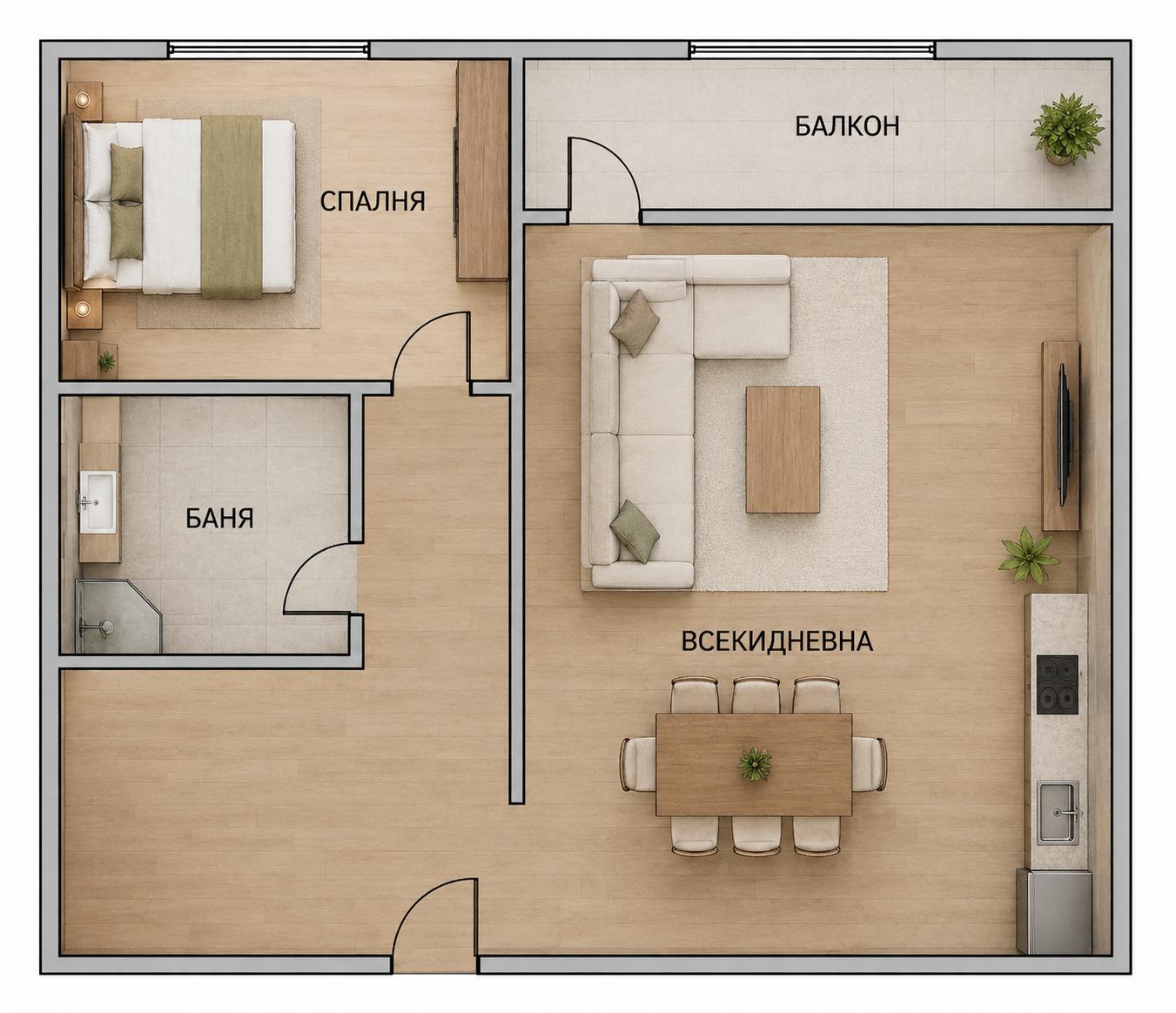 One-bedroom apartment for sale in Mladost 4 district